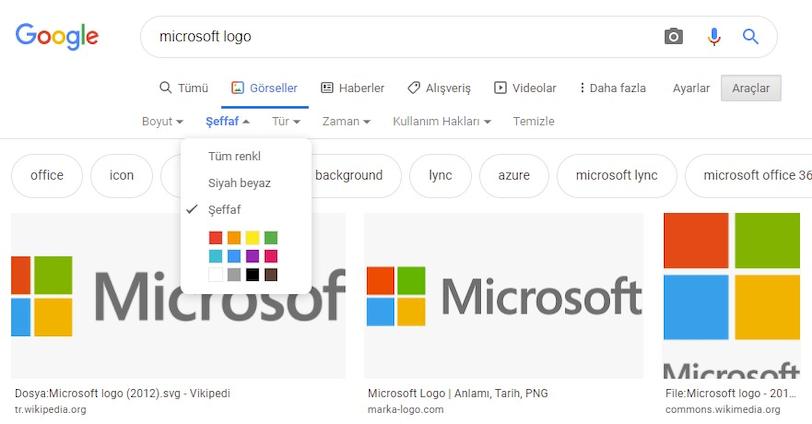 google arama seffaf logo ayari