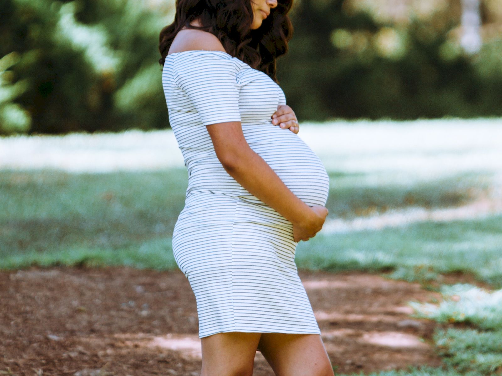 Mom is a model. Pregnant Sam. Camel pregnancy photo.